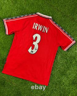 Denis Irwin Signed Manchester United 1999 Home Football Shirt COA