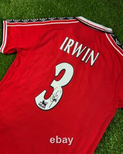 Denis Irwin Signed Manchester United 1999 Home Football Shirt COA