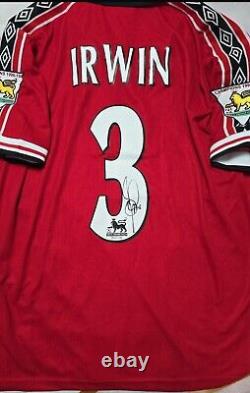 Denis Irwin Signed Manchester United Premier League 99 Shirt With COA £104.99BIN