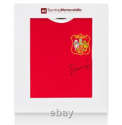 Denis Law Front Signed Manchester United Shirt Home, 1963 Gift Box