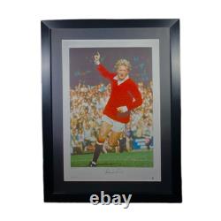 Denis Law Signed Manchester United Photo with Arm Up (XL)