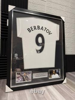Dimitar Berbarov Signed Framed Shirt With Coa Manchester United Fulham Tottenham
