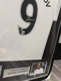 Dimitar Berbarov Signed Framed Shirt With Coa Manchester United Fulham Tottenham