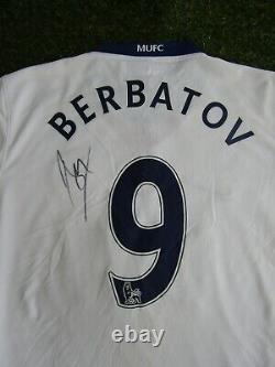 Dimitar Berbatov #9 Hand Signed Manchester United Away Football Shirt Autograph