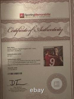 Dimitar Berbatov Manchester United Bulgaria Signed Shirt COA