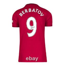 Dimitar Berbatov Signed Manchester United Shirt Home, 2019/2020, Number 9