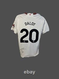 Diogo Dalot Manchester United Signed 23/24 Third Football Shirt COA
