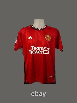 Donny van de Beek Signed 23/24 Manchester United Football Shirt COA