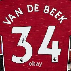 Donny van de Beek Signed & FRAMED Manchester United Shirt AFTAL COA