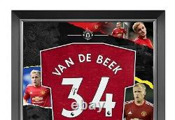 Donny van de Beek Signed & FRAMED Manchester United Shirt AFTAL COA