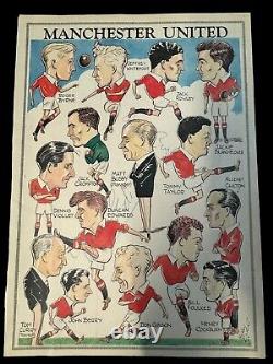 Duncan Edwards & Matt Busby Hand SIGNED Autographed Manchester United Page Rare