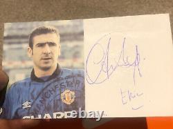 ERIC CANTONA HAND SIGNED AUTOGRAPH MANCHESTER UNITED CLUB CARD 1994 Double