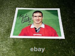 ERIC CANTONA MANCHESTER UNITED LEGEND GENUINE HAND SIGNED AUTHENTIC COA 12x8