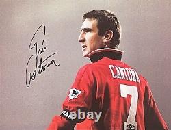 ERIC CANTONA MANCHESTER UNITED SIGNED 16x12 FOOTBALL PHOTO WITH PROOF & COA