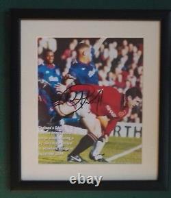 ERIC CANTONA MANCHESTER UNITED SIGNED WHILST STILL PLAYING ORIGINAL 14x 3 COA