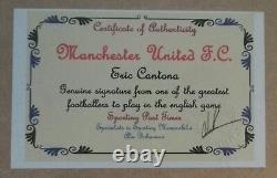 ERIC CANTONA MANCHESTER UNITED SIGNED WHILST STILL PLAYING ORIGINAL 14x 3 COA