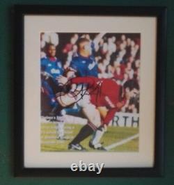 ERIC CANTONA MANCHESTER UNITED SIGNED WHILST STILL PLAYING ORIGINAL 14x 3 COA