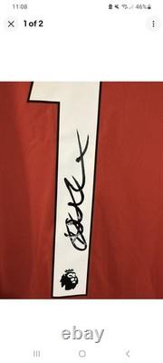 ERIC TEN HAAG SIGNED RARE MANCHESTER UNITED SHIRT WITH COA shirt only unframed