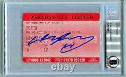 EVERTON WAYNE ROONEY signed autographed 2002 FIRST GAME TICKET BECKETT BAS