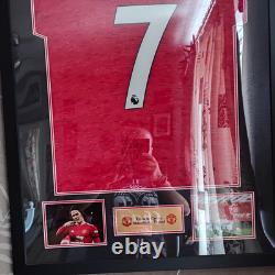 Edinson Cavani Manchester United No. 7 Signed Shirt Framed Display COA