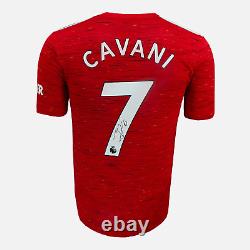 Edinson Cavani Signed Manchester United Shirt 2020-21 Home 7