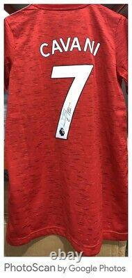 Edinson Cavani Signed Manchester United Shirt With A1 COA £150
