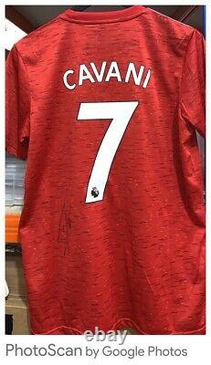Edinson Cavani Signed Manchester United Shirt With A1 COA £185