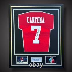 Eric Cantona Hand Signed And Deluxe Framed Manchester United Shirt £349