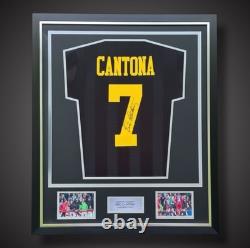 Eric Cantona Hand Signed And Deluxe Framed Manchester United Shirt £349