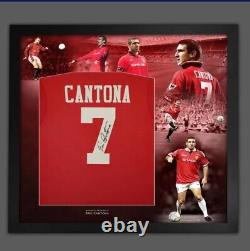 Eric Cantona Hand Signed And Framed Manchester United Shirt £299