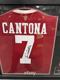 Eric Cantona Hand Signed And Framed Manchester United Shirt £495