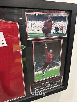 Eric Cantona Hand Signed And Framed Manchester United Shirt £495