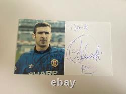 Eric Cantona Hand Signed Autograph Manchester United Club Card