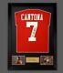 Eric Cantona Hand Signed Manchester United Football Shirt In Frame Presentation
