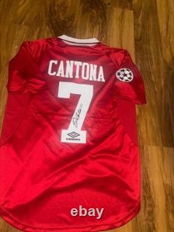Eric Cantona Hand Signed Manchester United Home Shirt With Coa Incl jersey #7