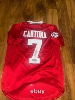 Eric Cantona Hand Signed Manchester United Home Shirt With Coa Incl jersey #7