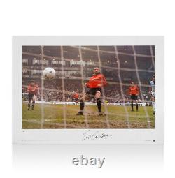 Eric Cantona Hand Signed Manchester United Photo Back Of The Net Autograph