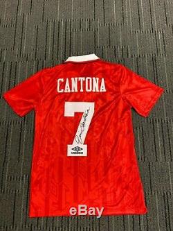 Eric Cantona Manchester United Hand Signed Football Soccer Jersey Ronaldo Messi