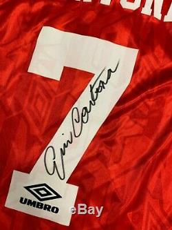 Eric Cantona Manchester United Hand Signed Football Soccer Jersey Ronaldo Messi