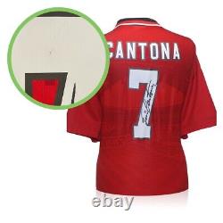 Eric Cantona Signed 1996 Manchester United Football Shirt. Damaged A