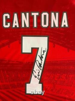 Eric Cantona Signed 1996 Manchester United Football Shirt. Damaged B