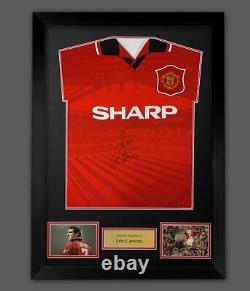 Eric Cantona Signed 94/96 Manchester United Football Shirt In Framed Display
