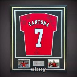 Eric Cantona Signed And Deluxe Framed Manchester United 1996/98 Shirt £399