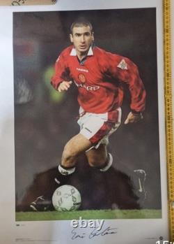 Eric Cantona Signed Big Blue Tube Manchester United Legend Photo Plaque Framed