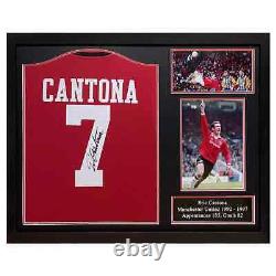 Eric Cantona Signed Framed Manchester United Football Shirt