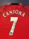 Eric Cantona Signed Man United 1996-97 football shirt MEDIUM PRINTED AUTOGRAPH