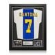 Eric Cantona Signed Manchester United 1994-97 Third Football Shirt. Framed