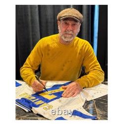 Eric Cantona Signed Manchester United 1994-97 Third Football Shirt. Framed