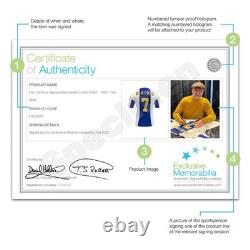 Eric Cantona Signed Manchester United 1994-97 Third Football Shirt. Framed