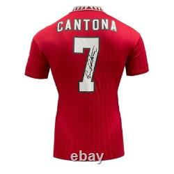 Eric Cantona Signed Manchester United 2022-23 Football Shirt. Icon Frame
